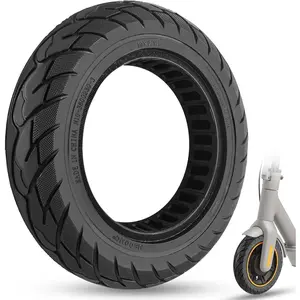 10x solid rubber tire10x tubeless tyre fit for ninebot f25 f30 f40 f65 gotrax g4 xr v2 apex hiboy s2 pro electric scooter 10x2 inch punctureproof wheel black 1pc