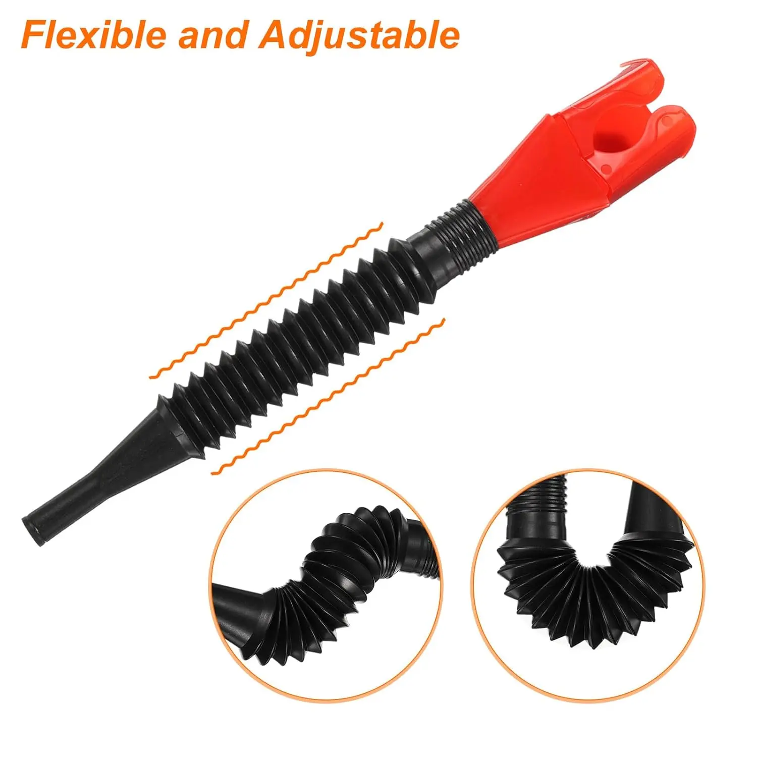 Expandable Fuel Funnel, Durable Foldable Design, Flexible Plastic Oil Funnel for Cars & Motorcycles, Easy Oil Change Accessory