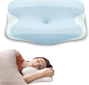 Cooling Ergonomic Soft Neck Pillows, Memory Foam Pillow, Adjustable Soft Cooling Bed Pillow，Cervical Support & Relieves neck & Relief shoulder pain