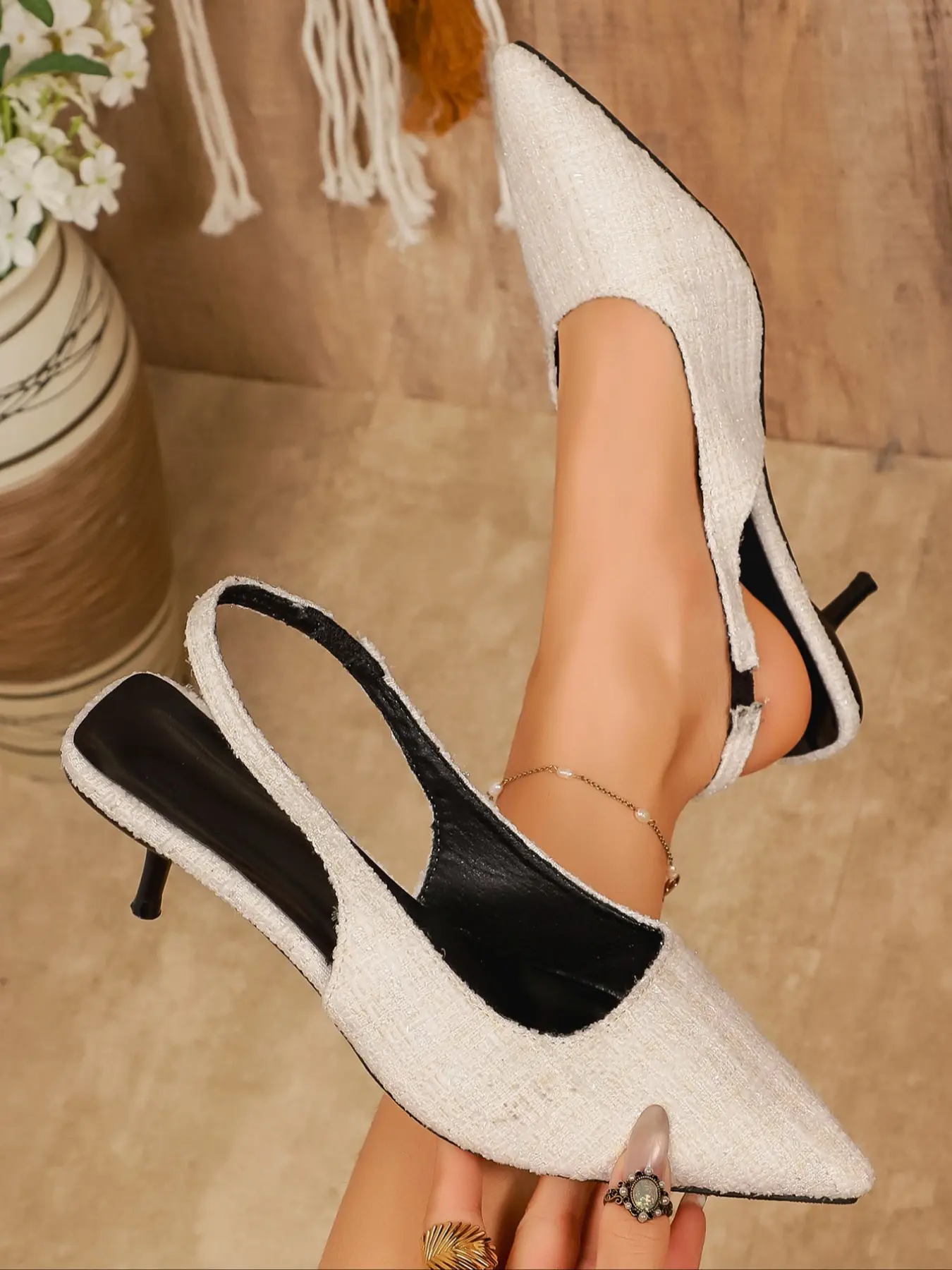 Women's Valentine's Day Pointed Toe High Heels, Fashion Casual Slim Heel, Elegant Party Shoes, Comfortable Daily Wear, Footwear