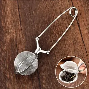 Stainless Steel Tea Ball Chain Tea Leak Handle Tea Strainer Kung Fu Tea Set Tea Infuser Tea Ceremony Accessories Mesh Sieve Tool Tea Making Tools