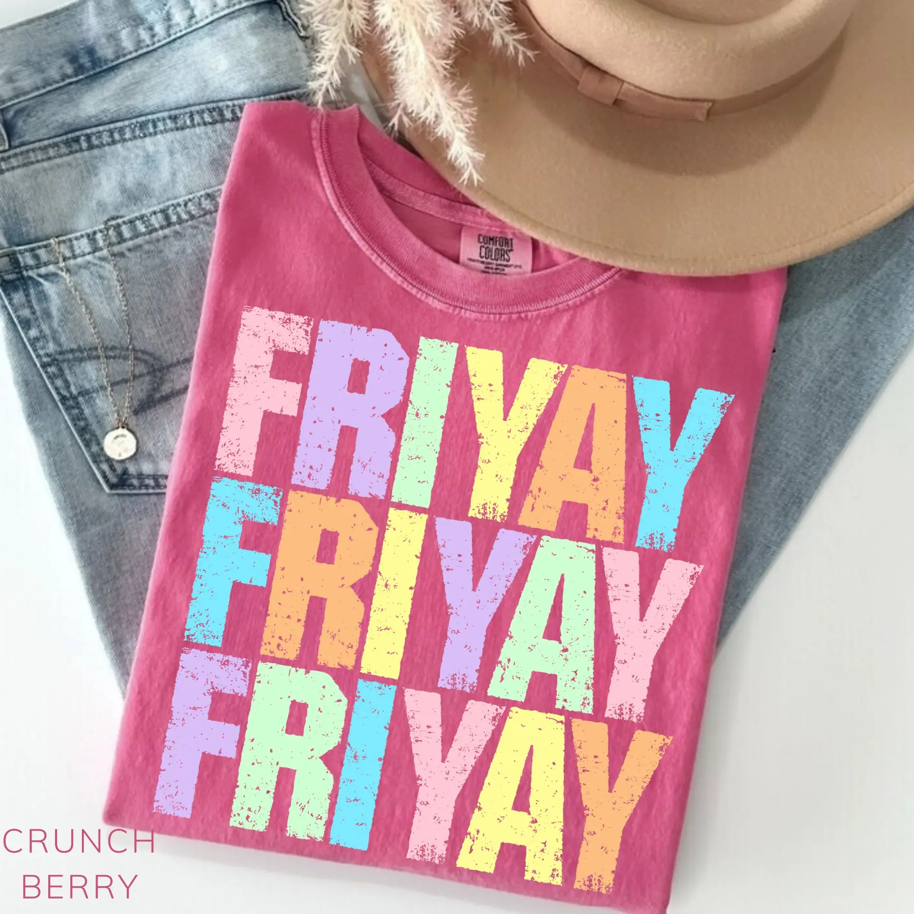 Comfort Colors Happy Friyay T-shirt, Retro Friyay Shirt, Trendy Friday, Teacher Shirt, Preppy Coquette Bow Shirt, Gift for Teacher, Back To School summer outfits