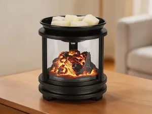 4-in-1 electric fragrance warmer with timer function. Multi-use as a wax melt burner and oil diffuser. Campfire-style design, ideal for home, bedroom, office decor and gifting.