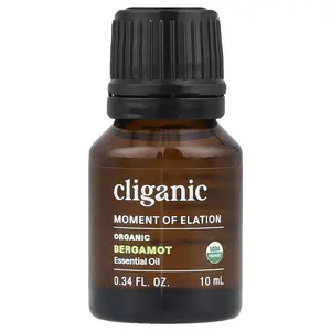 Cliganic Moment of Elation™, Organic Bergamot Essential Oil, 0.34 fl oz (10 ml)