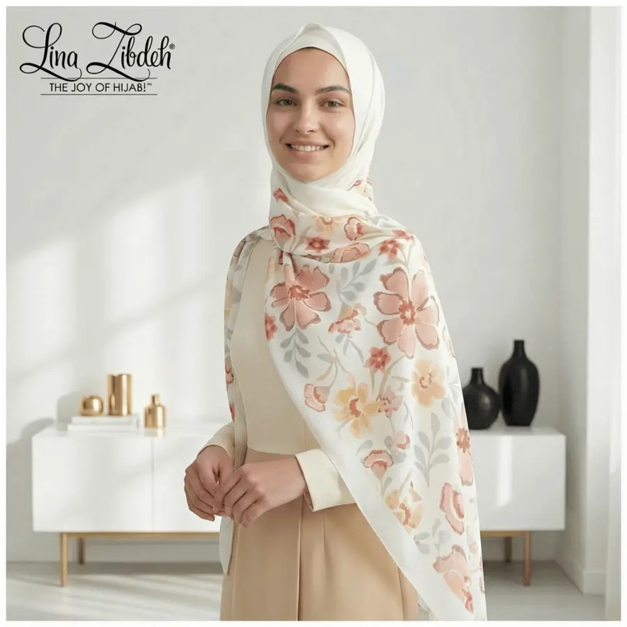 Double Sided Printed Korean Chiffon Hijab - Floriva