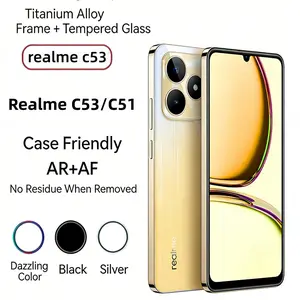 3pcs Realme C53 Phone Lens Protection Film, Metal Eagle Eye Lens Cover, Diamond Embellished C51 Phone Camera Protector
