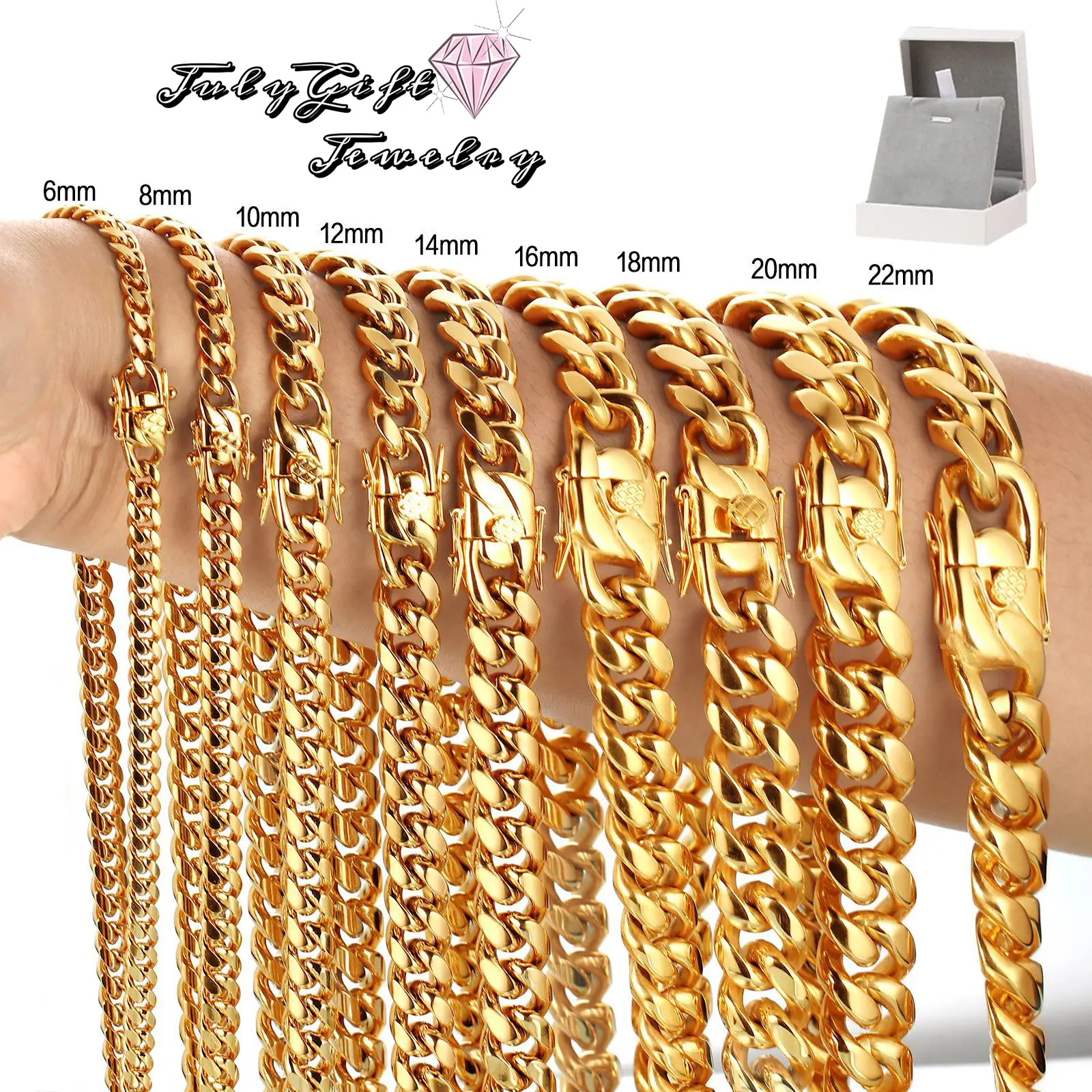 Men's Miami Cuban necklaces, men's hip hop necklace