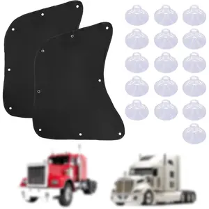 retractable side window shade for truck , 2pcs Semi Truck Side Window Sunshades, 23.62x19.29in Custom Fit for Large Trucks, Semi-Trucks, Vans & SUVs, Protect from UV Rays & Heat (Black) Automatic Retractable UV Sun Visor