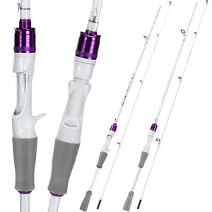 Sougayilang Fishing Rod Medium 2 Sections Carbon Fiber Composite with EVA Grip, Smooth Transition Fishing Pole, Outdoor Fishing Supplies