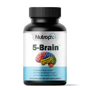 Nutropx 5-Brain Healthcare Healthy Supplement Fitness Edible Dietary - 90 Capsules for Mental Performance & Focus Naturally