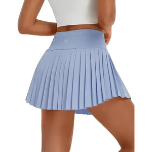 baleaf Pleated Tennis Skirt for Women with Shorts High Waisted Lightweight Athletic Golf Skort Skirts Zipper Pockets
