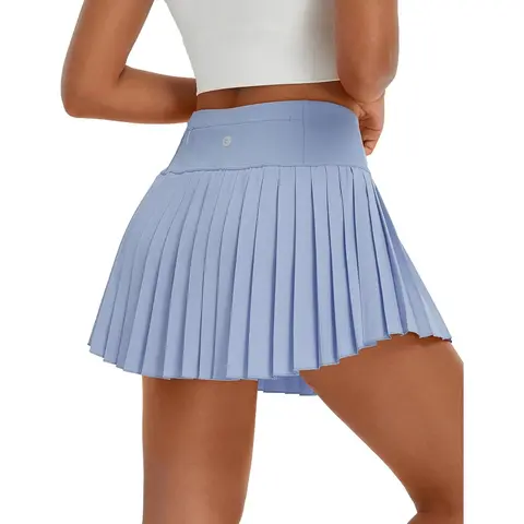Baleaf Women's High-Waisted Pleated Stretchy Sports Skort - Fitted, Lightweight Workout Tennis Skorts, Sporty Chic, Zipper Pockets for Athletic Golf