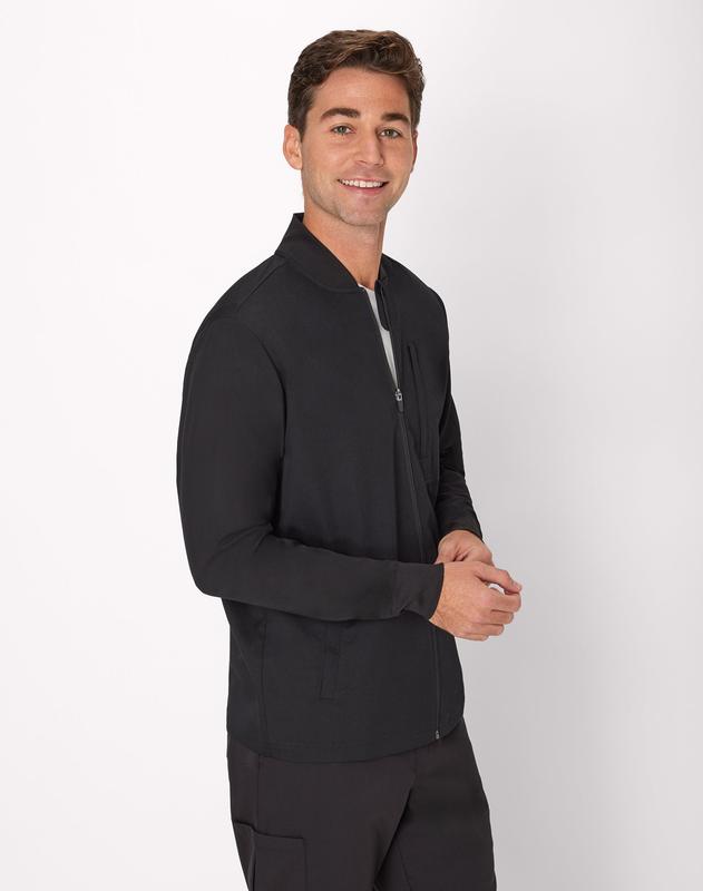 Hanes Comfort Fit Scrubs Men's Full-zip Scrub Jacket Underwear Comfortable Soft Stretch Fabric Breathable Hmb104