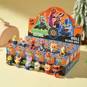 24-Piece Animal Kingdom Keychain Set, Cute Cartoon Character Collection, Perfect Gift for Kids & Collectors, Durable Design