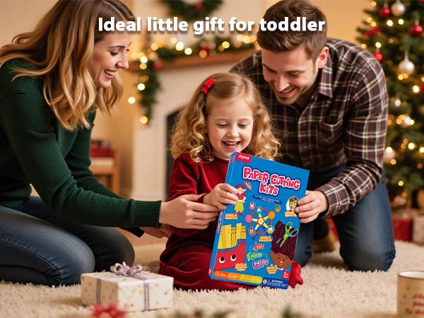 JoyCat Scissor Skills Activity Book, 4 Progressive Levels to Learn Cutting for Kids, 27 Fun Crafts with Child-Safe Scissors, Develop Fine Motor Skills, Ideal Christmas Gift & Arts and Crafts