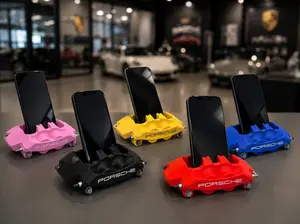 Performance Brake Caliper Phone Stand – 3D Printed Desktop Cell Phone Holder, Sports Car Inspired Dock, Office Desk Accessory, Gift for Car Enthusiasts