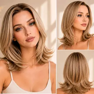 Watered Souls Heather F1309x44 wig 13". Golden blonde,13x4 lace, 3 combs, 2 adjustable straps, 1 removable band.  Heat tolerance 350⁰, 120 density. Free wig cap and gift with purchase.  please return gift if item id returned. 1309Fx44