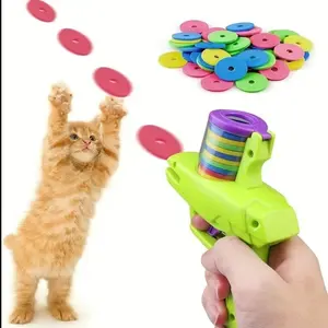 Interactive Cat Toy Launcher, Foam Board Flyer, Fun Indoor Outdoor Toy, Pets Holiday Gift, Enhances Bonding, 1pc