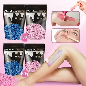 Hard Wax Beads for Body, Face, Legs, Multipurpose Hard Wax Beads for Body, Face, Legs, At-Home Waxing Kit for Long-lasting Smooth Skin, Hair Removal