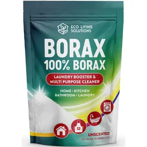 Eco Living Solutions - Borax Powder | Laundry Detergent Powder | Laundry Booster | Great Washing Machine Cleaner | Multi-Purpose Household Cleaner (12 oz)