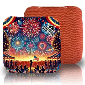 Salute to the 4th Orange Carpet Cornhole Bags | ACE Pro Carpet, Set of 4