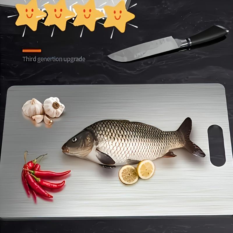 3-piece high-quality stainless steel cutting board set — durable, easy to clean, ready for use in the kitchen, space-saving, rustproof, and BPA-free, ensuring food safety