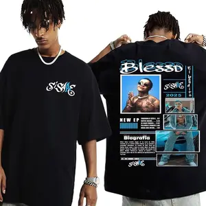 Rapper Blessd Sisabe Album Tour 2025 Merch T Shirts Men Women Fashion Hip Hop Retro T Shirt Summer Tops O-Neck Unisex T-shirt 5KE