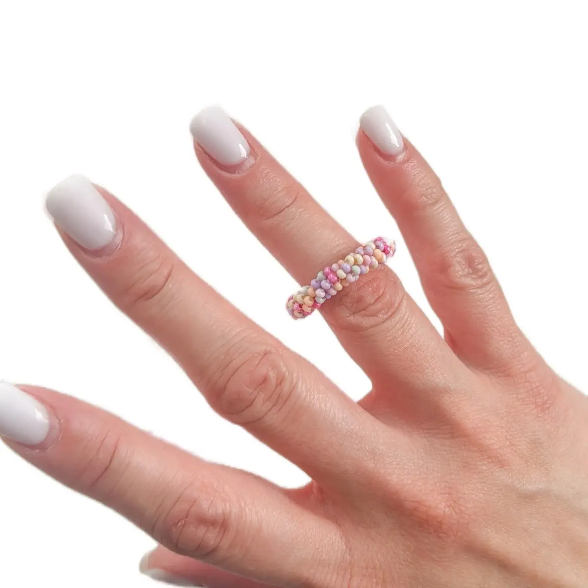 Seed Bead Ring - Handmade with Czech Seed Beads