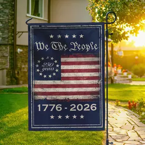 250 Years America Garden Flags Decor for Outside, Celebrate 250th Anniversary USA Patriotic 1776-2026 Yard Sign Garden & House Banner, Perfect Decor for Any Occasion