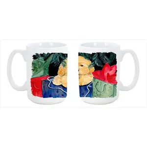 212 MAIN Large 15oz Golden Retriever Ceramic Coffee Mug - Reusable, Washable, Dishwasher-Safe, Microwavable Kitchen Drinkware for Coffee, Tea