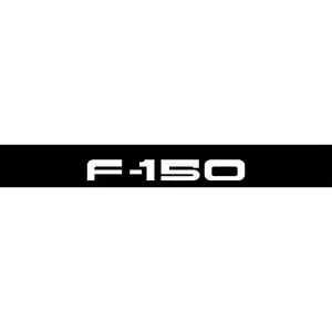 Custom F-150 Windshield Banner with Sun Strip Black Background Graphic Decal / Sticker Vinyl Decal