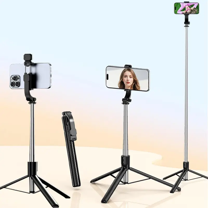 Multifunctional Wireless Selfie Stick, 1 Count Portable Selfie Tripod with Remote Control, Universal Portable Selfie Stick for Phone, Tripod Stabilizer, Portable Selfie Accessory