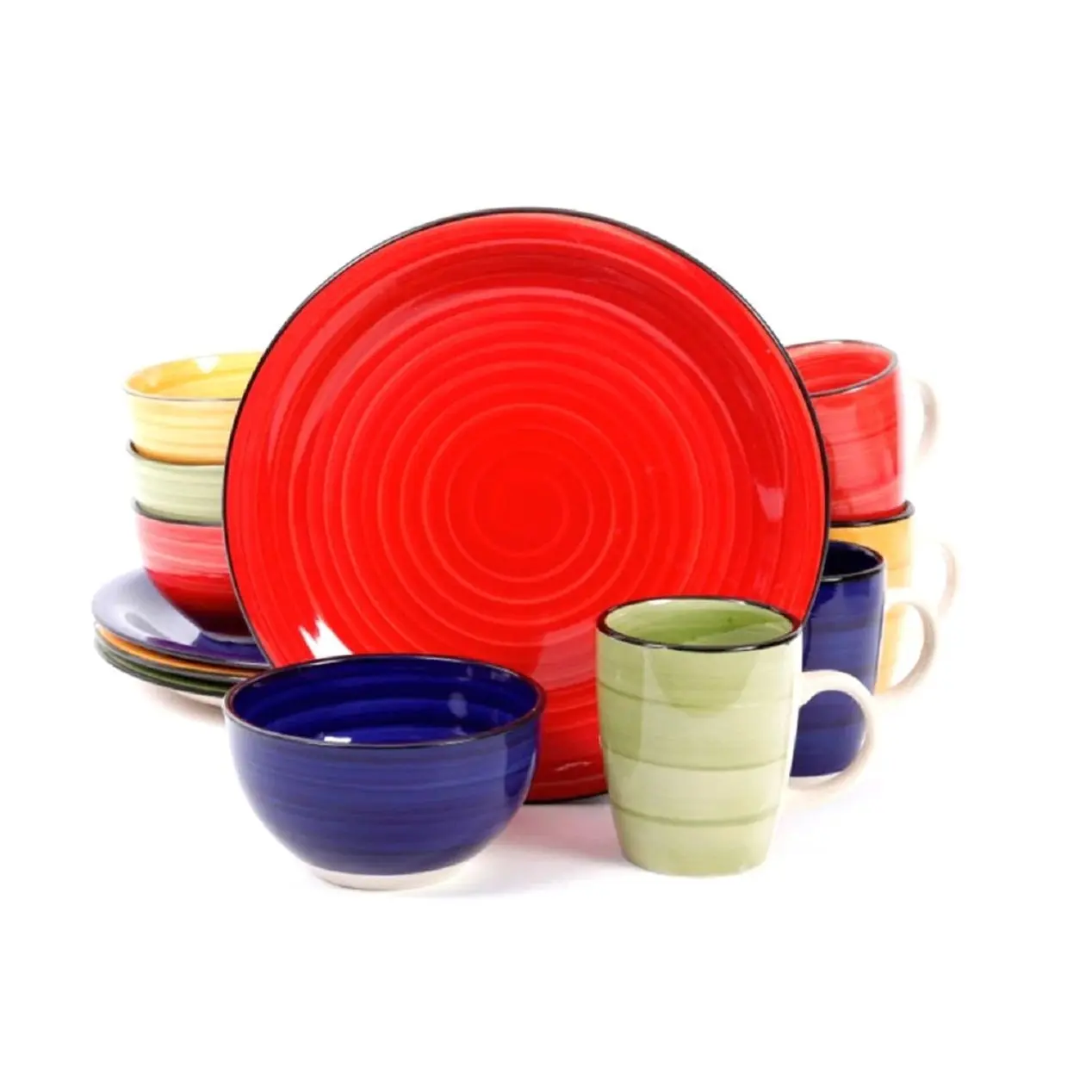 Gibson Color Vibes Dinnerware Set, 12 Piece