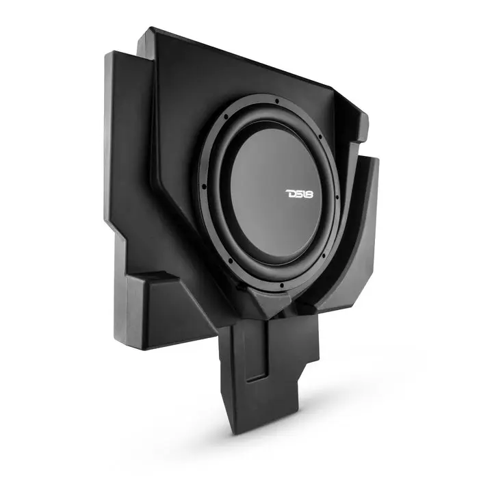 DS18 12-Inch Shallow Water-Resistant Subwoofer with Sealed Bass Enclosure, Can-Am X3 Maverick Passenger Side Under-Seat Custom-Fit Polyethylene Box, Plug-and-Play PSW12.4D Off-Road Car Audio Accessory for Sound Upgrade & Installation, Subwoofers, Water-Re