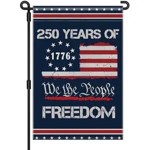 250th Anniversary USA Flag 1776-2026 American 250 Garden Flag Patriotic Decorations We The People Double Sided Indoor Outdoor United States Memorial Day Independence Day Decor