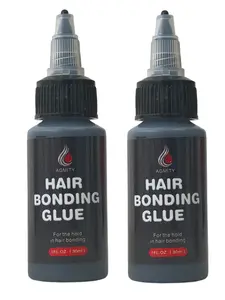 2pcs Hair Extension Glue Combo Pack, 1 Oz (30 Ml) Adhesive for Hair Extensions, All Seasons Use,