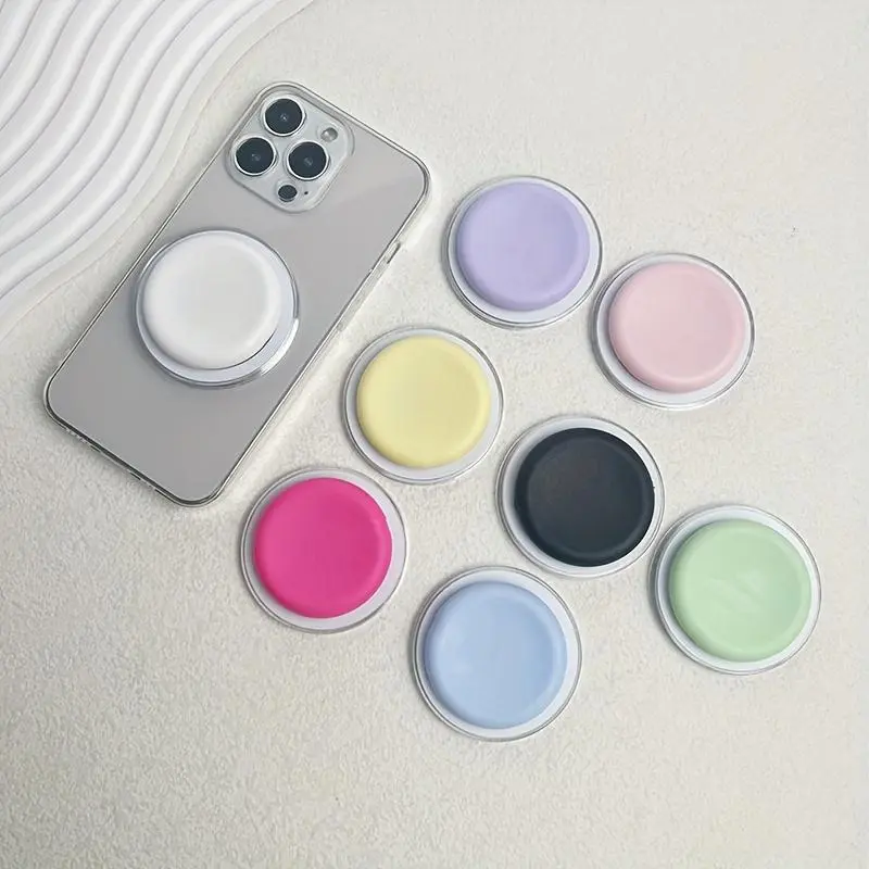 Silicone Magnetic Phone Grip, Phone Ring, Detachable Telescopic Handheld, Desktop & Lazy Stand with Adhesive Mount, Portable Phone Accessories for Home & Office, Adhesive Cellphone Holder, Cell Phone Holders