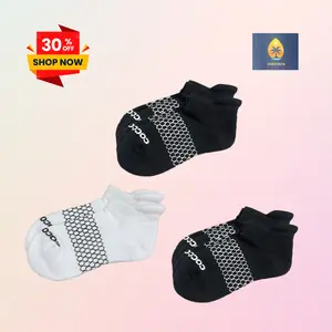 COCORUTA Ankle Solid Socks for Women Men Soft Cotton Blend Antimicrobial Cushioned Comfortable Unisex Running Socks with Cozy Stretchy Feel