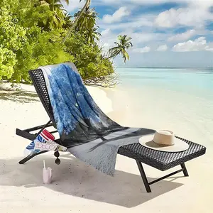 1 piece Tranquil park scene under a blue canopy themed beach towel - Multi-functional Beach Towel, Upgraded Fiber Material, suitable for Vacation, Trip, Daily, Quick-dry and Absorbent, Machine Washable, Great Companion for Summer Travel