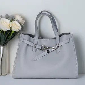 ALTANAI - genuine leather tote bag with a long adjustable strap