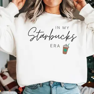 In My Starbucks Era Cozy Crewneck Sweater - Starbucks Lover Gift- Unisex Sweater - Christmas Gifts For Her - Gift Ideas for Coffee Lovers, Starbies, Starbucks