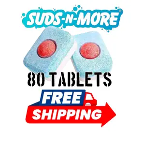 Dishwasher Detergent, Dishwashing Tablets, Dish Tabs, 80 Count