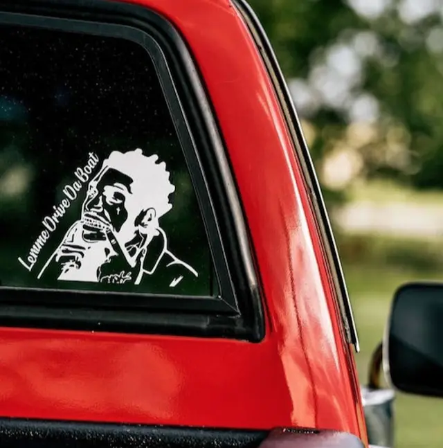 Lemme Drive Da Boat Decal for truck or car 8" tall by 5" wide decal