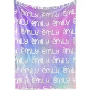 Personalized Name Blanket - Customized Blankets For Boys & Girls, Ships Next Day, Soft & Cozy Personalized Throw Blanket, USA Based (Fleece – 50X60)