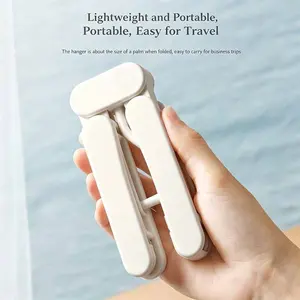 Portable Travel Hanger, Non-Slip Thickened Design, Foldable Clothes Rack with Windproof Clip, Lightweight and Space-Saving, Ideal for Home and Travel