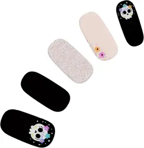 Dashing Diva Gloss Nail Strips - Sugarcoat It | UV Free, Chip Resistant, Long Lasting Gel Nail Stickers | Contains 32 Wraps, 1 Prep Pad, 1 File