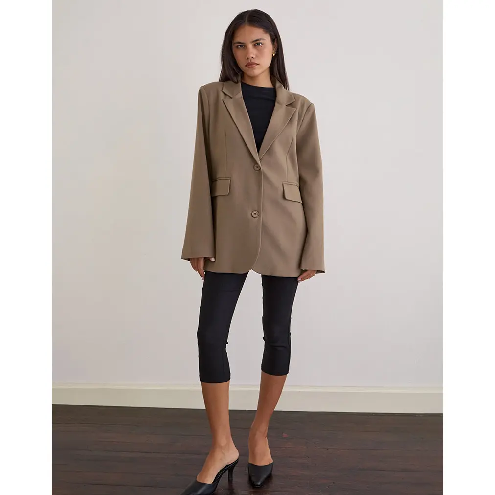 Maiwa Blazer in Textured Tailoring Beige
