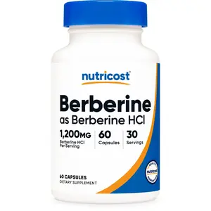 Nutricost Berberine HCl 600mg, 60 Capsules - Gluten Free, Vegetarian & Non-GMO