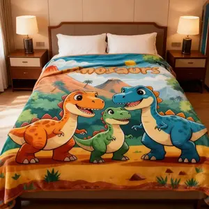 Dragon Blanket Dinosaur Print Cozy Blanket, Count Soft Comfortable Warm Napping Throw, Sleeping Bedding Suitable For Bed, Sofa, Camping And Travel, Durable And Comfortable Decorative Shawl It is an excellent gift for children family and friend