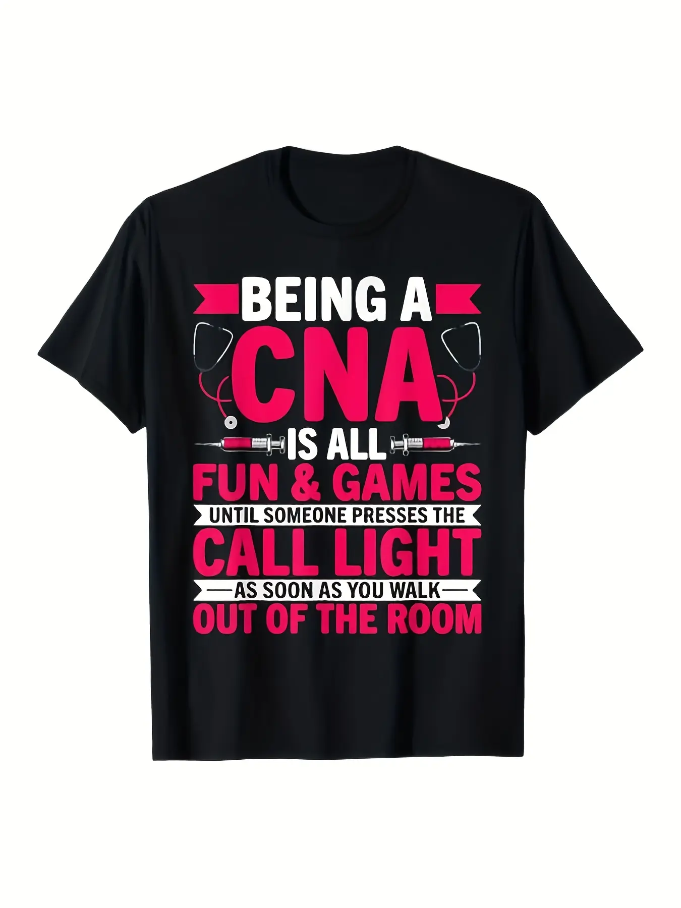 Being a CNA is Fun  Games - CNA Medical Care Nurse unisex soft cotton short sleeve t shirt, vintage graphic casual tee for men women teens, perfect birthday holiday gift for camping travel gym daily street  wear